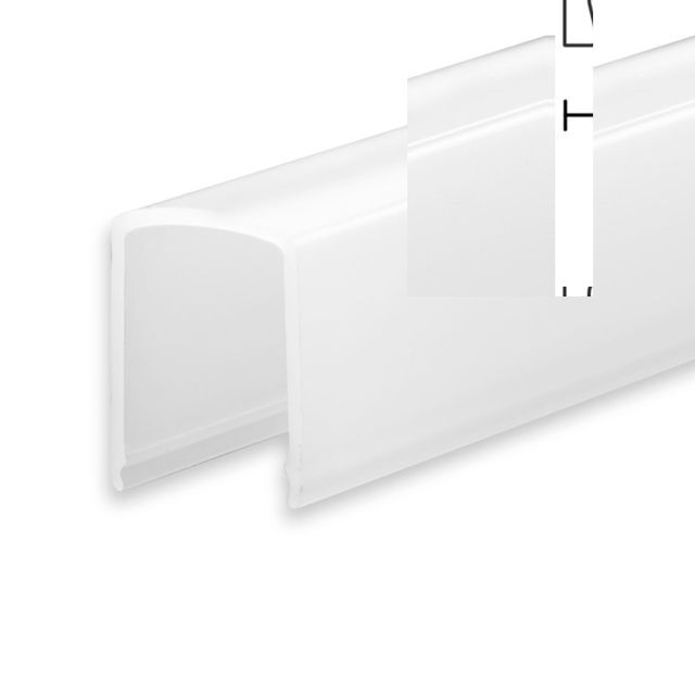 Diffuseur COVER4 opale/satiné 200cm pour profilé SURF12 RAIL/BORDERLESS (FLAT)