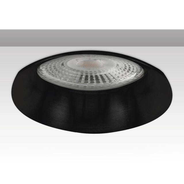 Einbaurahmen Slim rund, Loch 63,5mm, DN69, Alu schwarz, für GU10/MR16 Spots