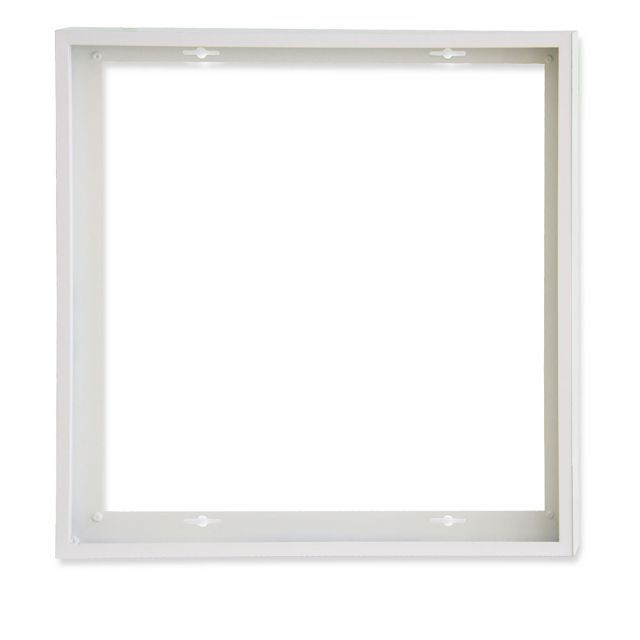 Aufbaurahmen weiß RAL 9016, Höhe 5cm, für LED Panels 625x625, vormontiert zur Schnellmontage