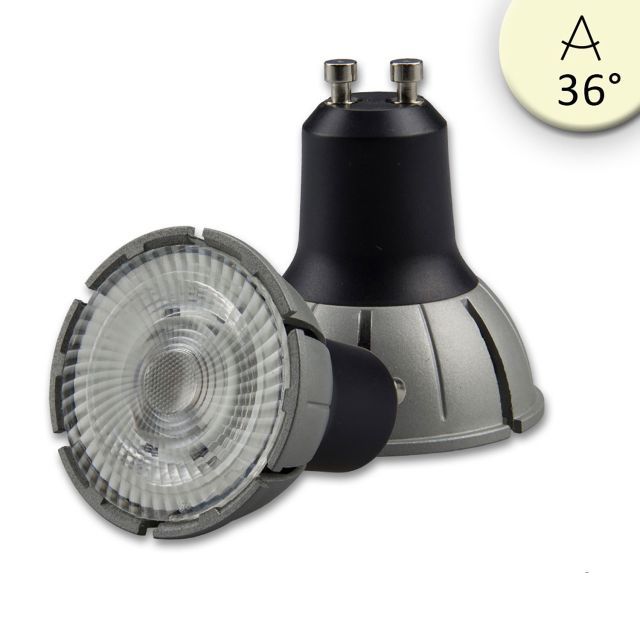 GU10 Vollspektrum LED Strahler 7W COB, 36°, 2700K, dimmbar