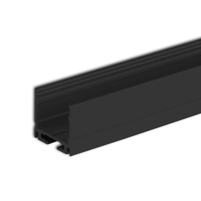 LED Aufbauprofil SURF16 Aluminium schwarz pulverbeschichtet, 200cm
