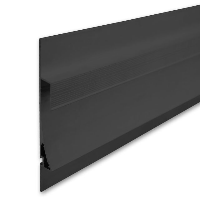 LED Trockenbauleuchte Single Curve, schwarz pulverbeschichtet 200cm