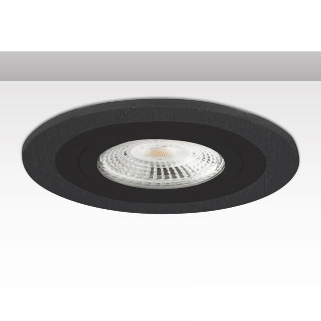 Einbaurahmen rund, Loch 80mm, schwarz + schwarz, für GU10/MR16 Spots