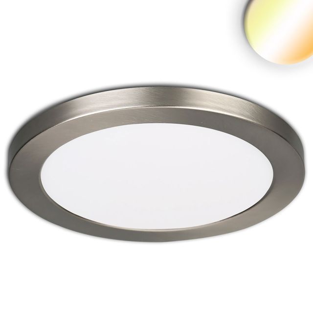 LED Aufbau/Einbauleuchte Slim Flex, 24W, nickel gebürstet, ColorSwitch 3000|3500|4000K