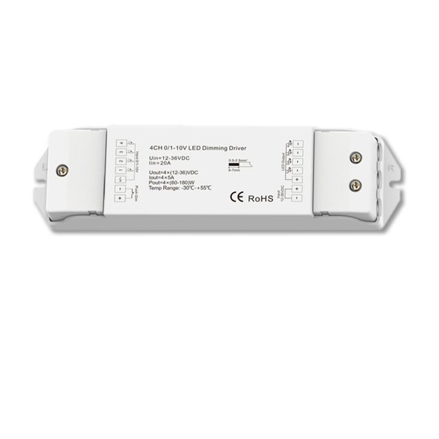 Sys-Pro 1xPush/4x1-10V Ingresso PWM controller, 4 canali, 12-48V DC 4x5A