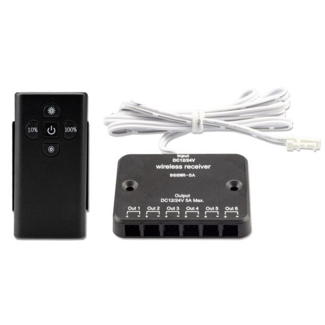 MiniAMP LED Touch/Funk PWM-Dimmer, 1 Kanal, 12-24V DC 5A, inkl. Fernbedienung