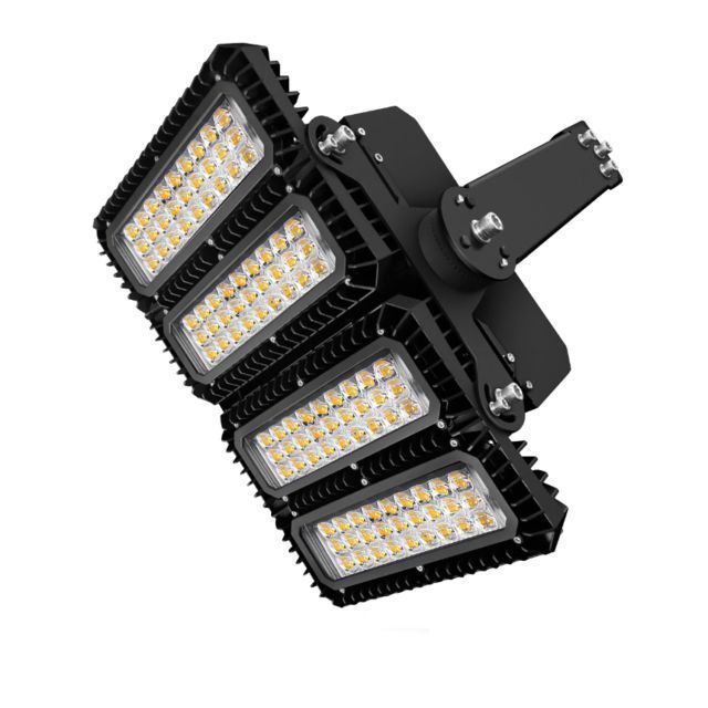 LED Flutlichtanlage 450W, 130x40°, 2 Module (Lichtpunkte), 1-10V dimmbar, 4000K, IP66