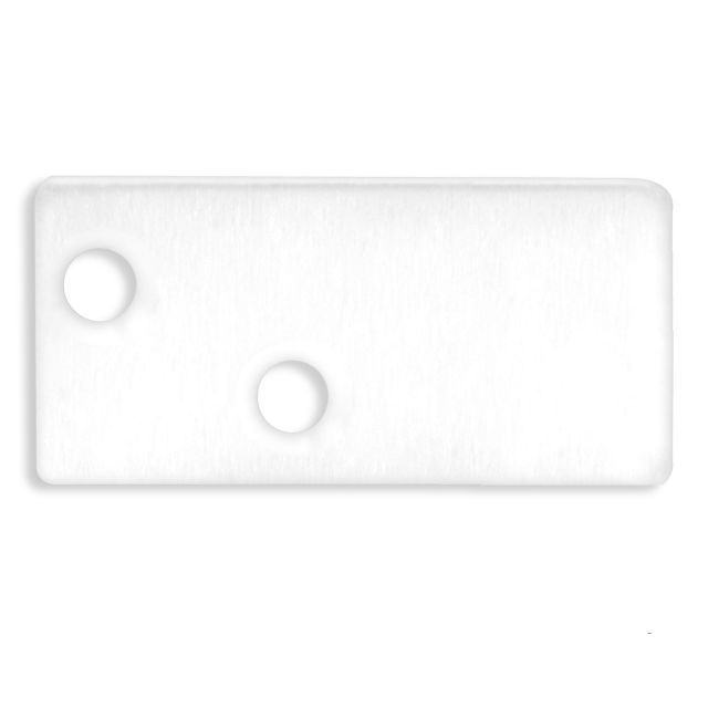 Endkappe EC95 Aluminium weiß RAL 9003 für Profil FURNIT6 D inkl. Schrauben