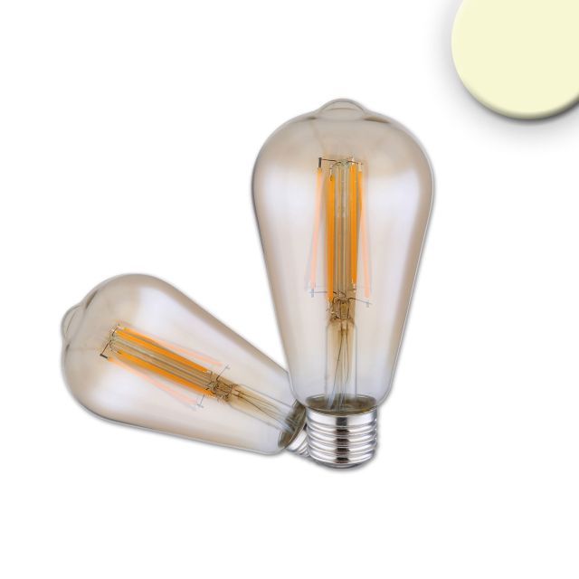 E27 Vintage Line LED ST64 Birne 7W warmweiß, Glas amber