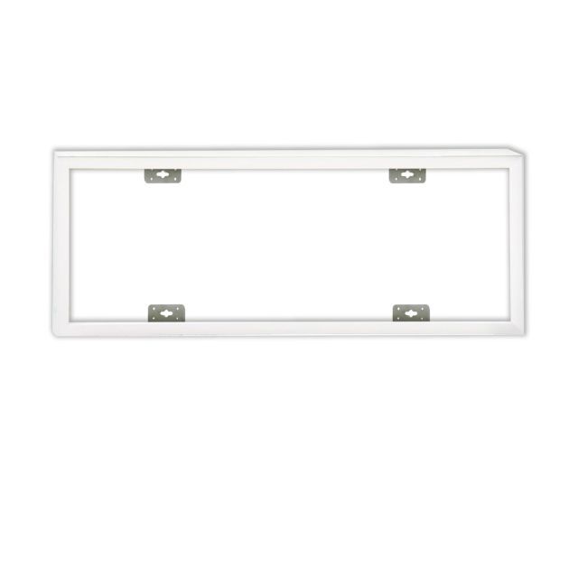 Aufbaurahmen weiß RAL 9016, Höhe 7cm, für LED Panels 300x1200, steckbare Schnellmontage