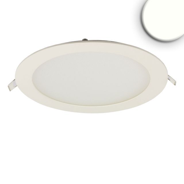 LED Downlight, 18W, rund, ultraflach, blendungsreduziert, weiß, neutralweiß, dimmbar CRI90