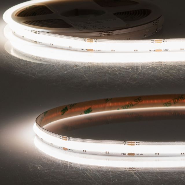 LED COB927/COB965 Linear CCT Flexband, 24V DC, 7W ww + 7W kw, IP20, 5m Rolle, 640 LED/m