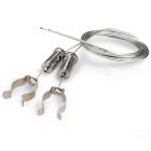 Seilabhängung (2 Stk) für T8 Röhren mit Deckenverschraubung inkl. Stahlseile 1,5m und Clips