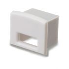 Endkappe EC11 für SURF12 BORDERLESS inkl. COVER3, mit Kabelausgang, PVC, grauweiß