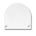 Endkappe EC46 Alu weiß RAL 9010 für SURF/DIVE24 FLAT mit COVER13, 2 STK, inkl. Schrauben