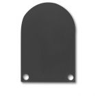 Endkappe EC50 Alu schwarz RAL 9005 für SURF/DIVE24 in Verbindung mit COVER13