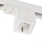 3-Phasen Adapter mit Schutzkontaktstecker, weiß, inkl. 6A Sicherung