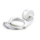 Deckenbaldachin rund 60mm, weiß, inkl. 2-poliges Stoffkabel 1,5m