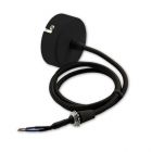 Deckenbaldachin rund 60mm, schwarz inkl. 2-pol. Stoffkabel 1,5m