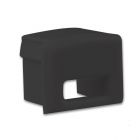 Endkappe EC78B schwarz für Profil PURE12 S mit Kabeldurchführung, 1 STK