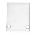 Endkappe EC89W Aluminium weiß RAL 9003 für Profil HIDE SINGLE inkl. Schrauben