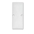 Endkappe EC90 Aluminium weiß RAL 9003 für Profil HIDE DOUBLE inkl. Schrauben