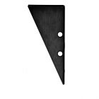 Endkappe EC91 Aluminium schwarz RAL 9005 für Profil HIDE TRIANGLE inkl. Schrauben