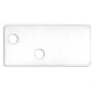 Endkappe EC95 Aluminium weiß RAL 9003 für Profil FURNIT6 D inkl. Schrauben