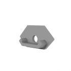 Endkappe E217 für LED Trockenbauprofil Außeneck, mit Kabeldurchführung, 1STK