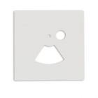 Cover in alluminio angolare 2 bianco, per lampada da incasso a parete Sys-Wall68 con sensore PIR