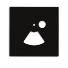 Cover in alluminio angolare 2 nero, per lampada da incasso a parete Sys-Wall68 con sensore PIR