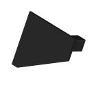 Tappo terminale EC110 nero per profilo CORNER18, sinistro 1 pz.