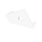 Tappo terminale EC111L bianco per profilo CORNER18 con cavo passante, a sinistra 1 pz.