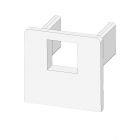 Endkappe EC219 weiß für LED Fliesenprofil UP8, mit Kabeldurchführung