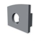 Endkappe EC226 für Profil MAXI-AB V2, grau, mit Kabeldurchführung, 1 STK