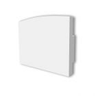 Endkappe EC225 für Profil MAXI-AB V2 weiß, 1 STK