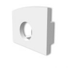 Endkappe EC226 für Profil MAXI-AB V2 weiß, mit Kabeldurchführung, 1 STK