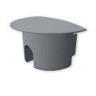 Endkappe EC232 für Profil MAXI-EB V2, grau, rund, mit Kabeldurchführung, 1 STK