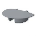 Tappo terminale EC231 per profilo MINI-EB V2, grigio, rotondo, con cavo passante, 1 pz.