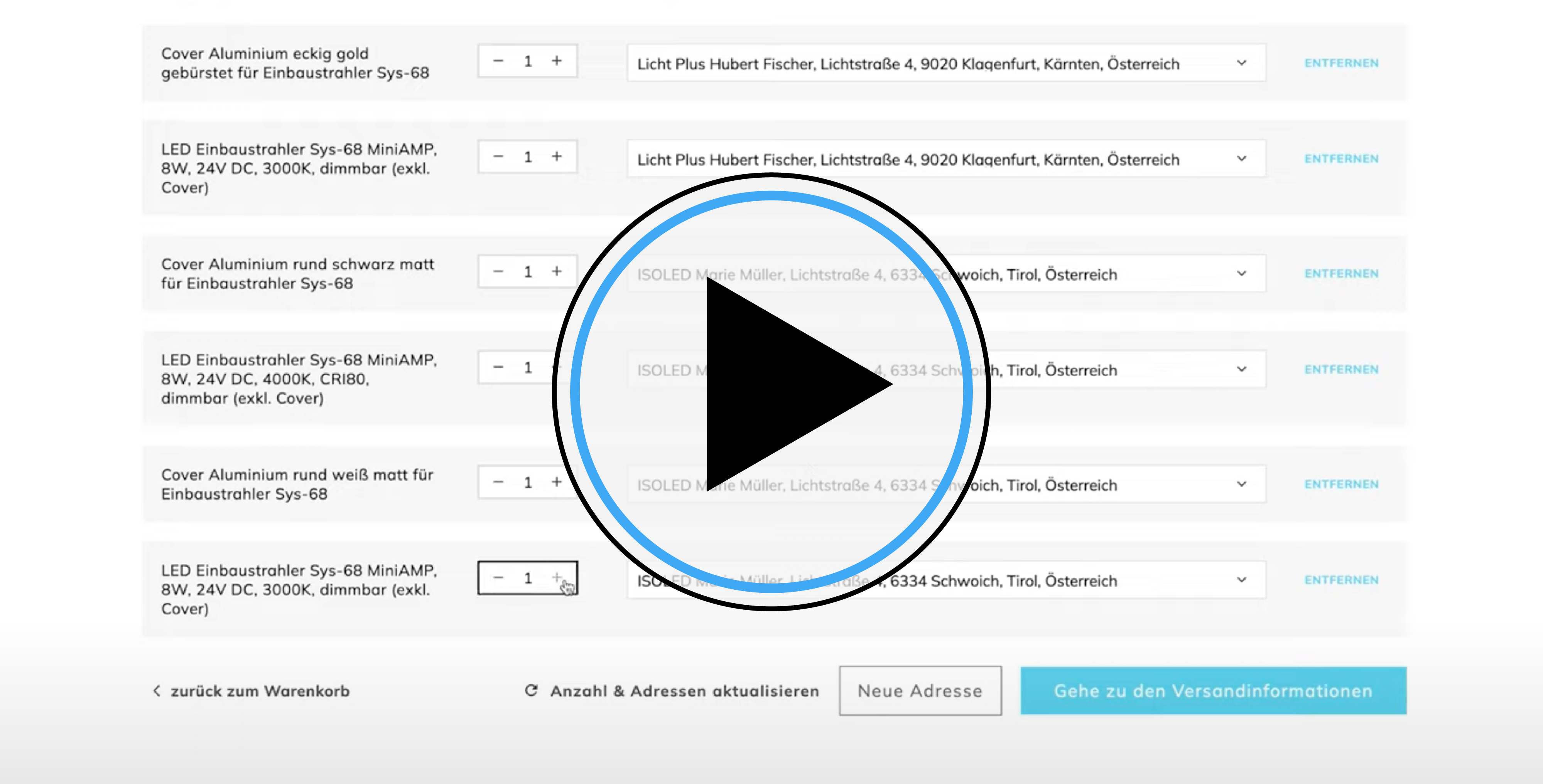Versand an mehreren Adressen - Erkl&auml;rvideo