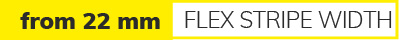 Surface-mounted / recessed profiles from 22 mm flex strip width