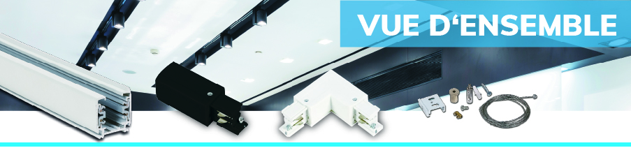 Accessoires projecteur gamme S1 pour rail 3 allumages - ISOLED